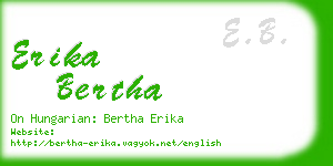 erika bertha business card